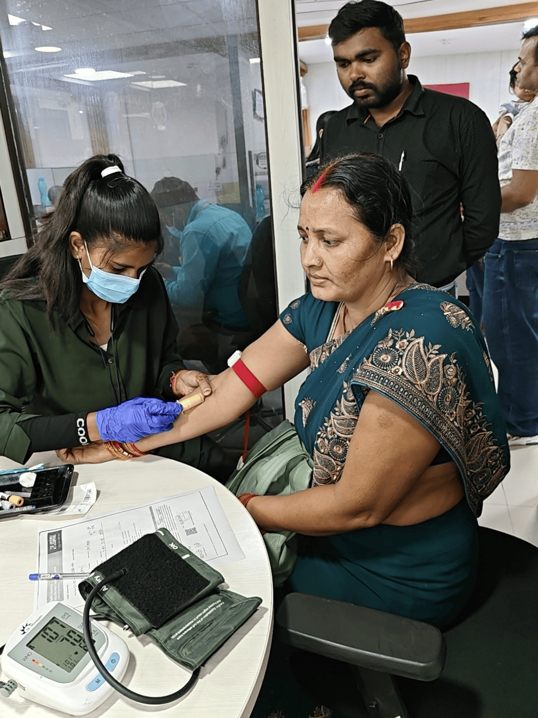 Health Camp Screening Action Male Patient